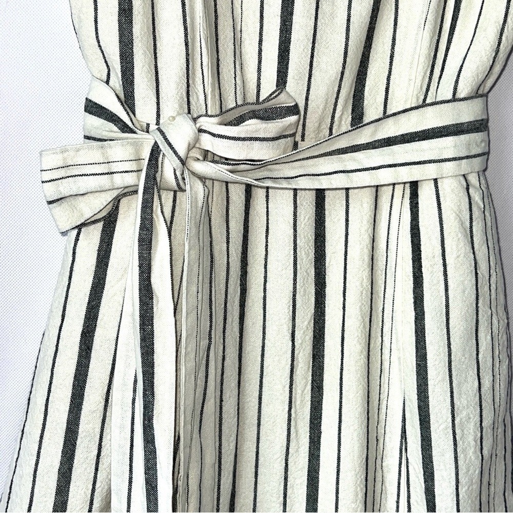 Rachel Roy Collection Woman's Striped Linen Blend Midi Slit Sundress size 0 - Picture 4 of 16